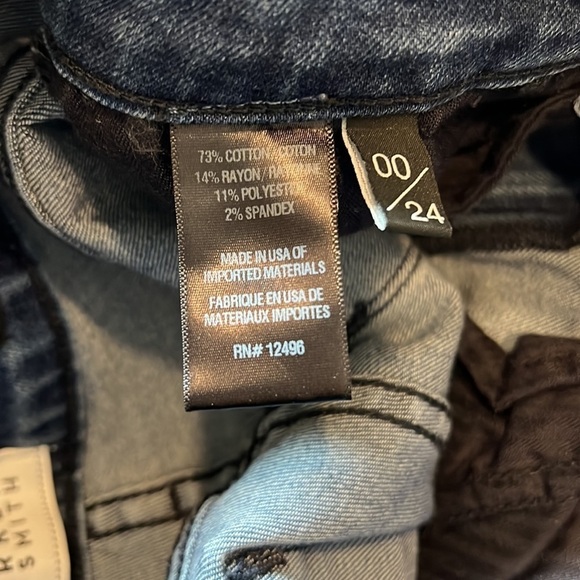 Parker Smith Straight Leg Raw Hem Jeans Size 00/24 - Picture 9 of 9